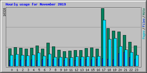 Hourly usage for November 2019