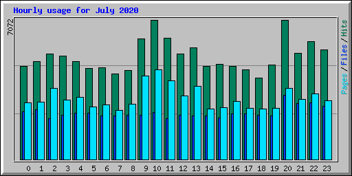 Hourly usage for July 2020