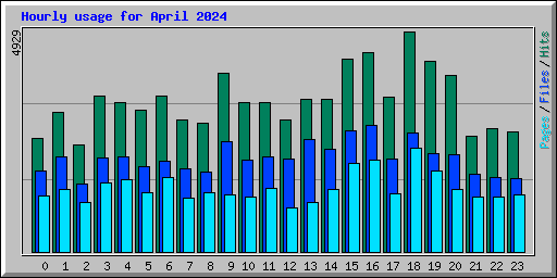 Hourly usage for April 2024