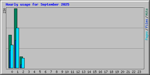 Hourly usage for September 2025