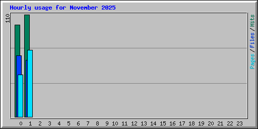 Hourly usage for November 2025